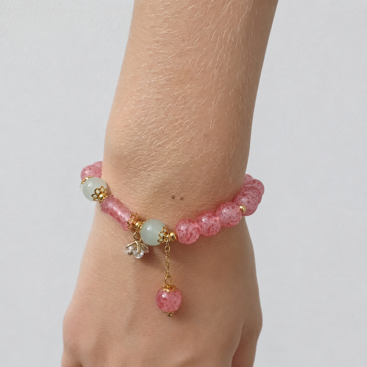 Bracelet bohême rose