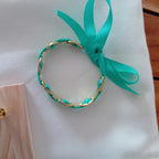 Jonc coco ruban turquoise