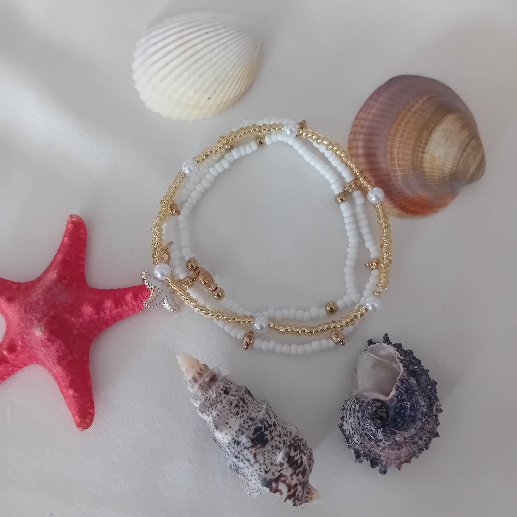 Set de 3 Bracelets Perles Plage