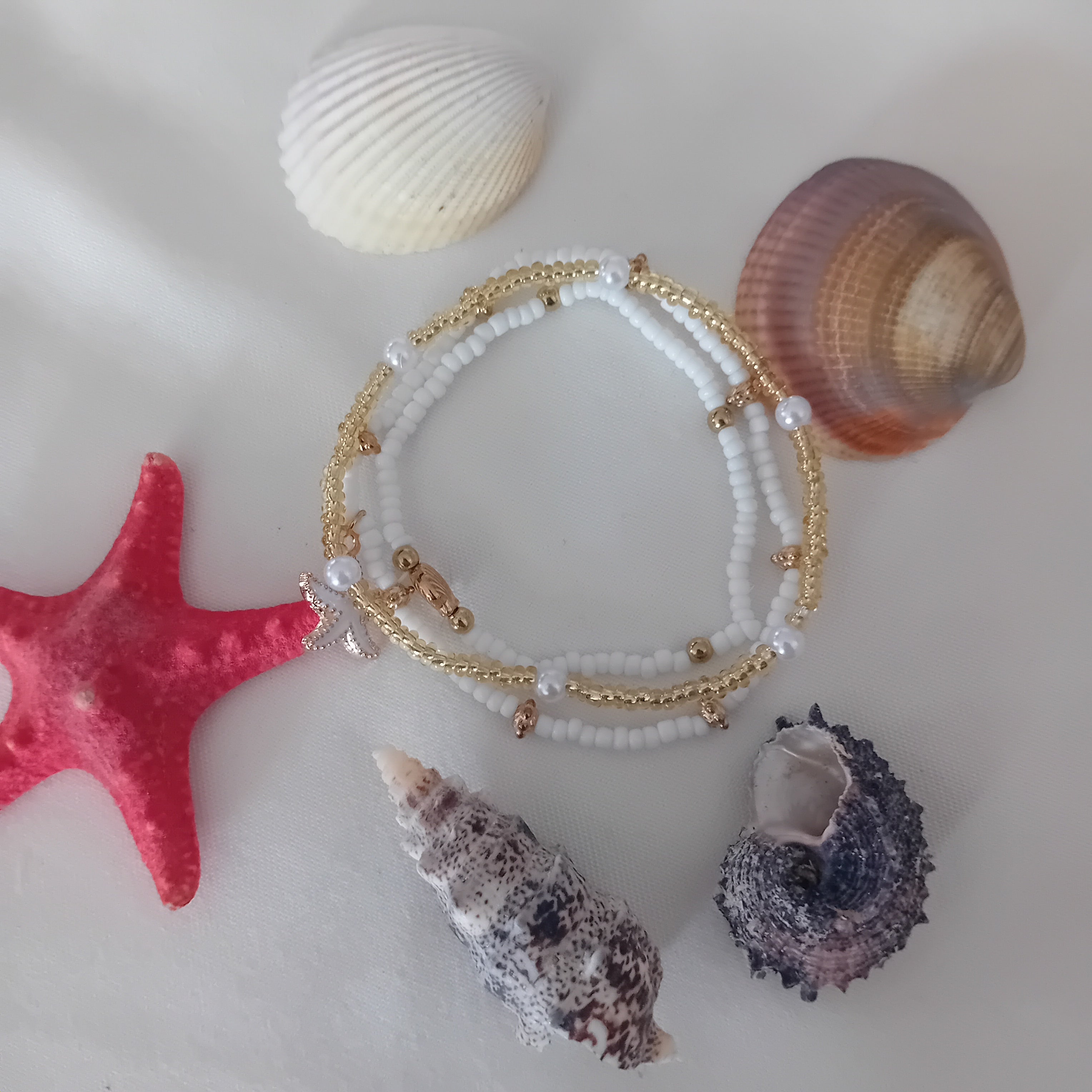 Set de 3 Bracelets Perles Plage