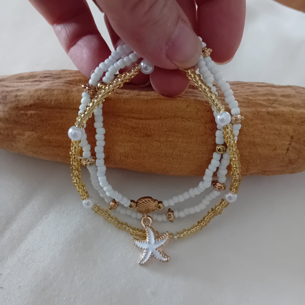 Set de 3 Bracelets Perles Plage