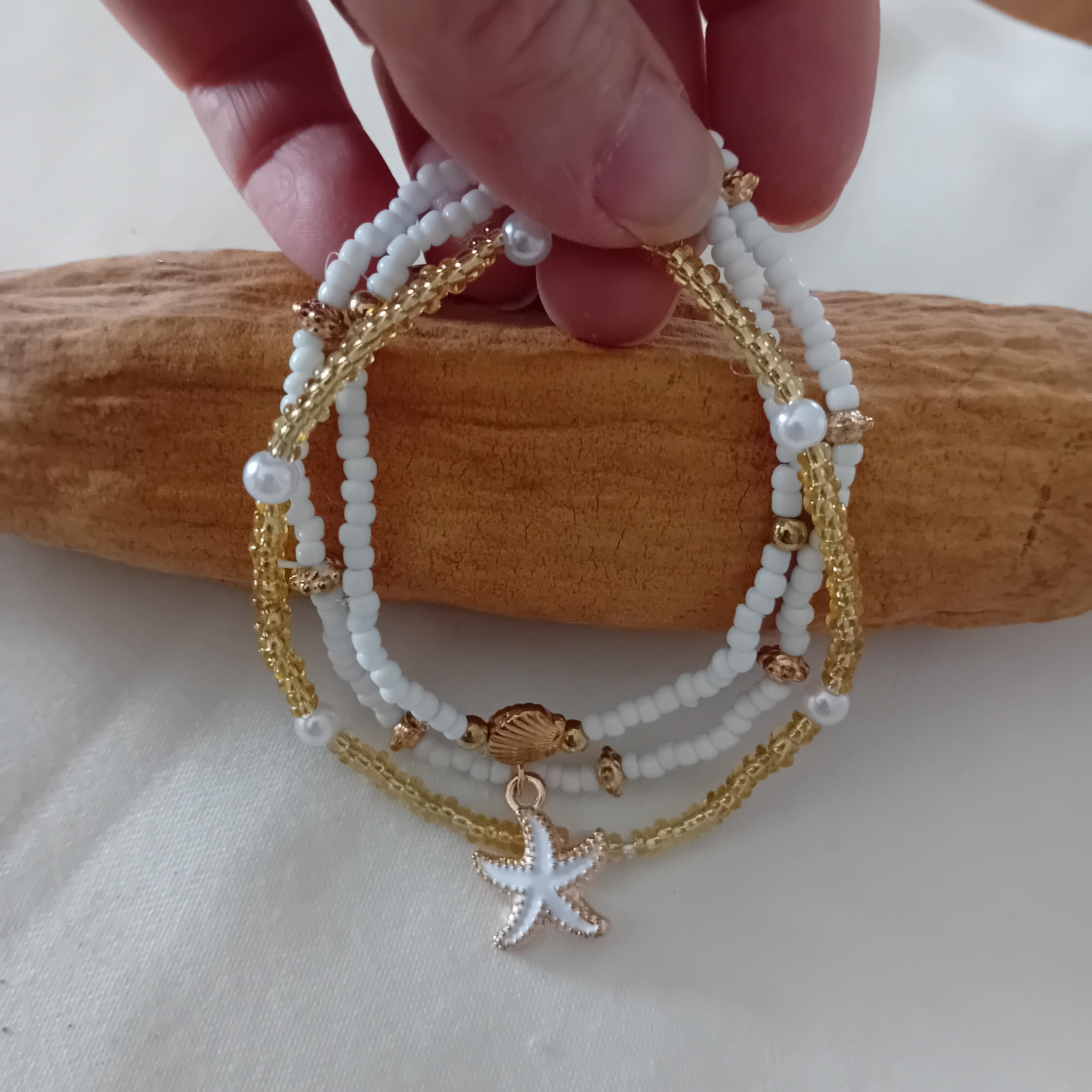 Set de 3 Bracelets Perles Plage