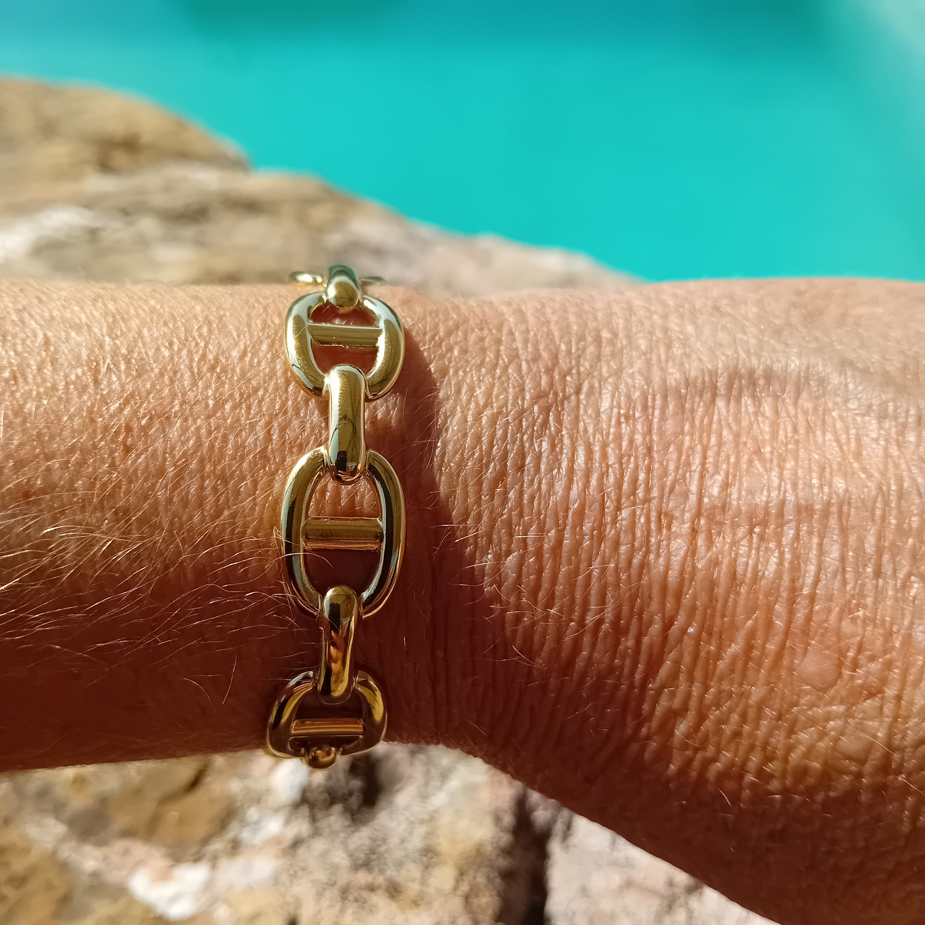 Jonc maille marine