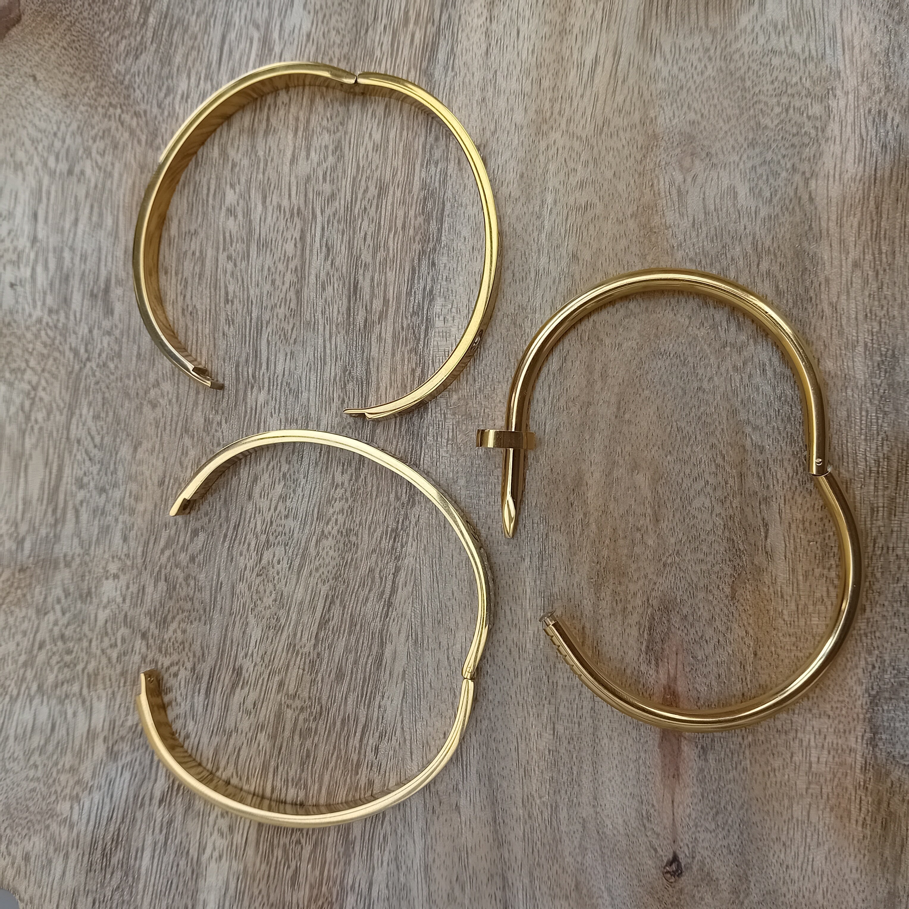 Set de 3 Joncs Dorés