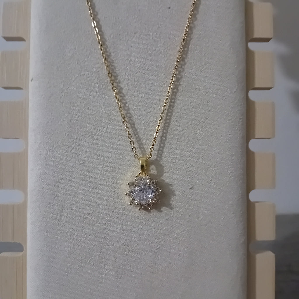 collier Flocon de Cristal Doré