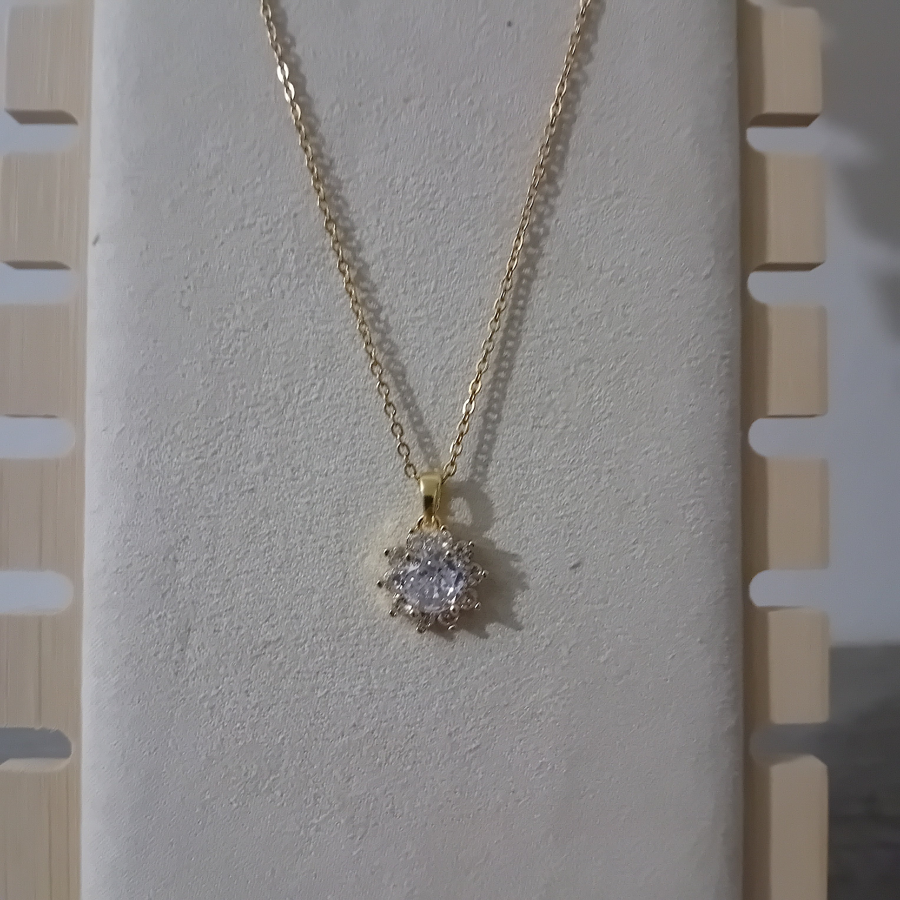 collier Flocon de Cristal Doré