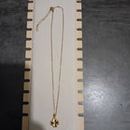 Collier trèfle Porte-Bonheur doré