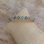 jonc fleurs bleues