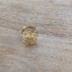 Bague anti-stress rotative en cuivre, motif cœur porte-bonheur