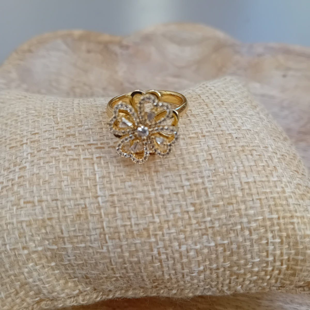 Bague anti-stress rotative en cuivre, motif cœur porte-bonheur