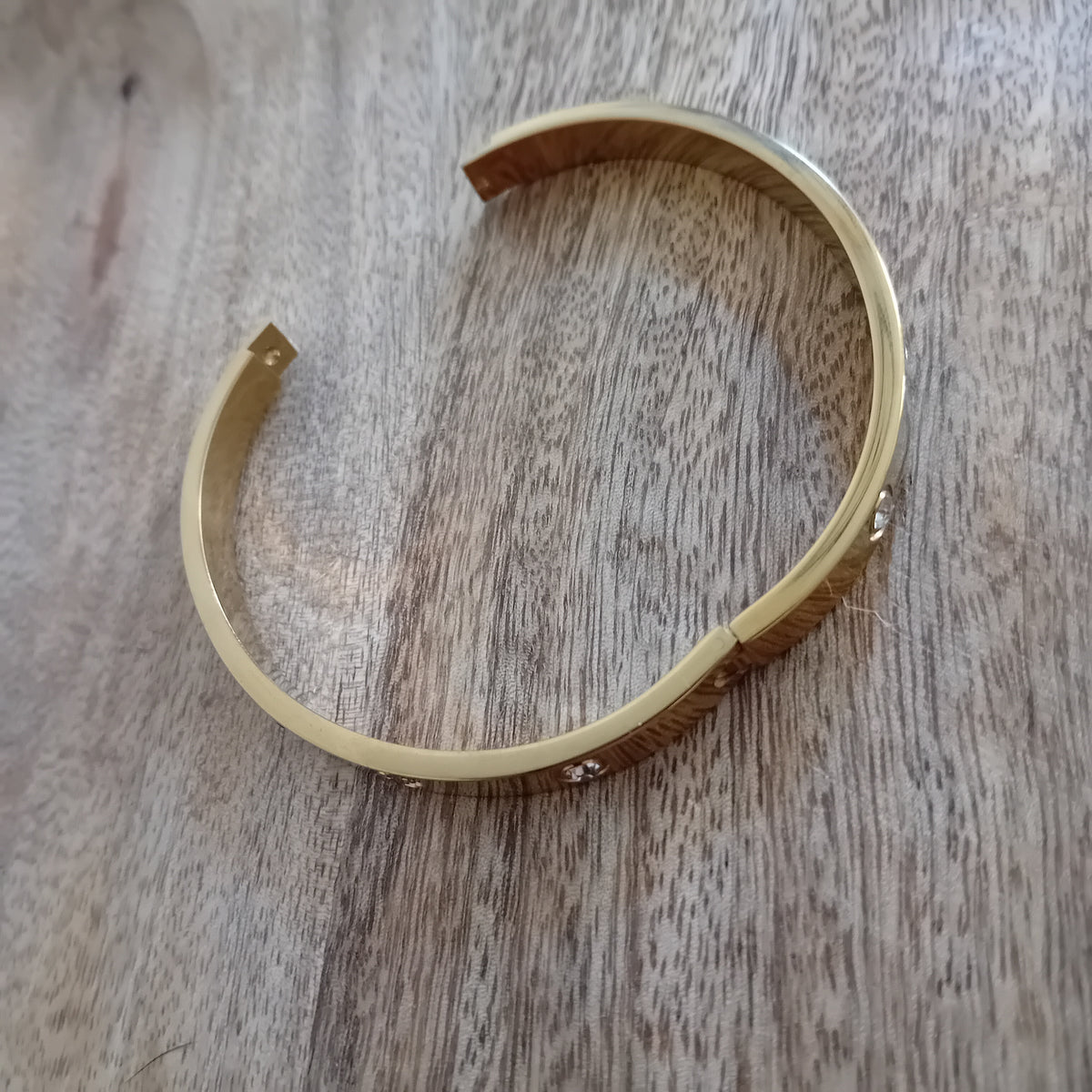 set de 2 bracelets et 1 jonc dorés
