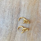 boucles d'oreilles doré motif maille marine