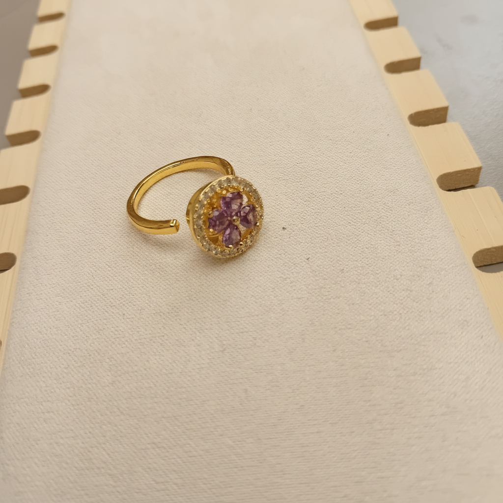 Bague anti-stress violette plateau améliorée