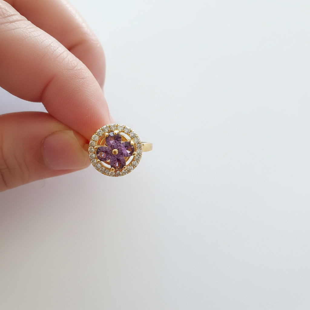 Bague anti-stress violette tenue améliorée
