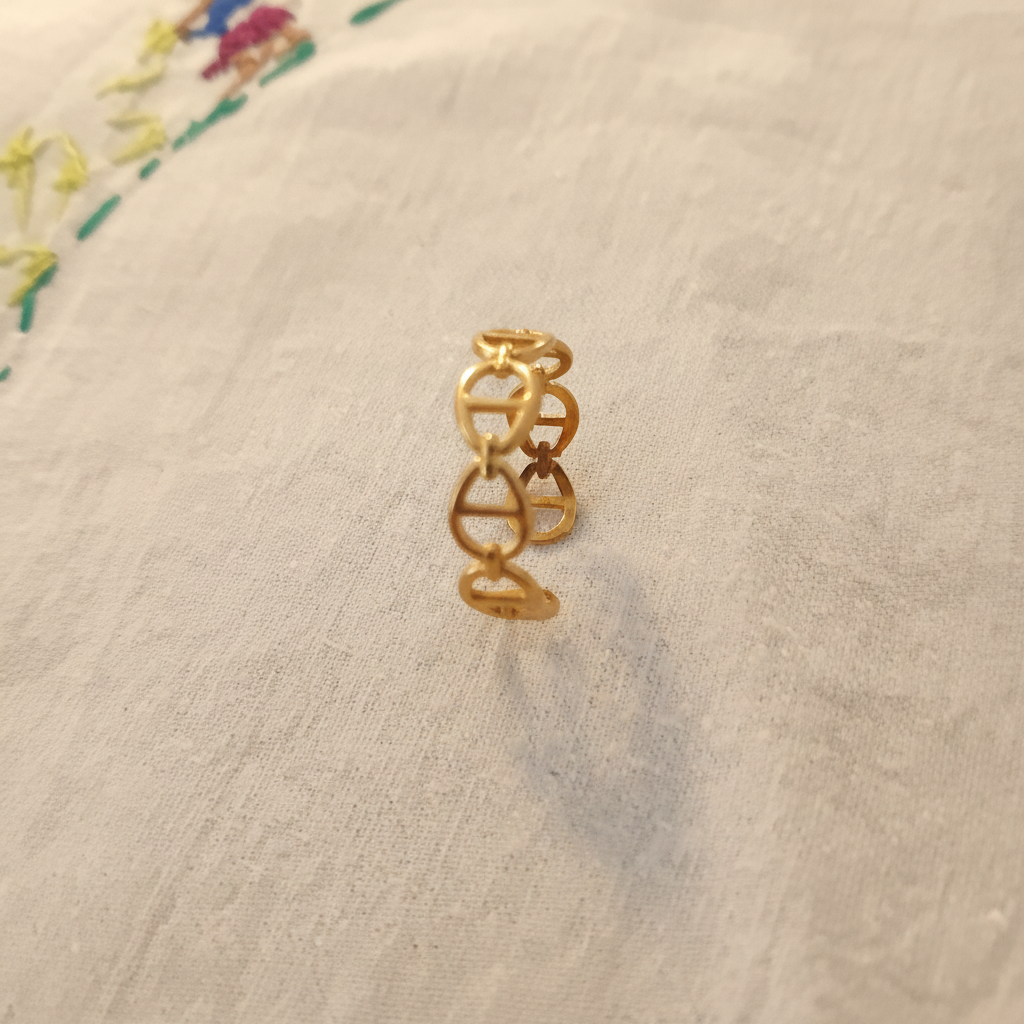 Bague chaîne marine face améliorée