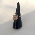 Bague cristal fleur présentoir améliorée
