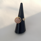 Bague cristal fleur présentoir améliorée