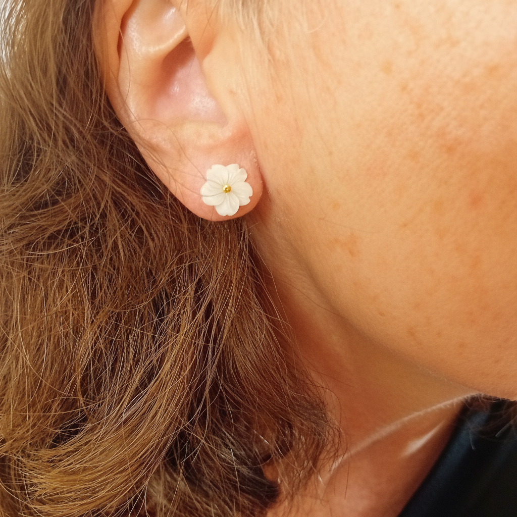Boucle fleur blanche améliorée