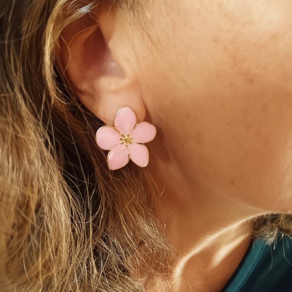 Boucle fleur rose améliorée