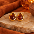 Boucles d'oreille sans main, décor automnal sans feuilles