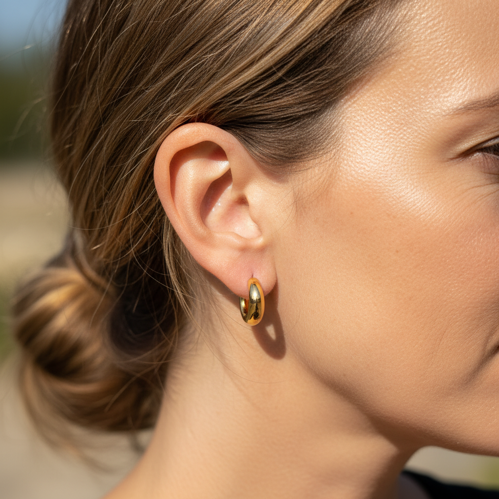 Boucles d'oreilles dorées améliorées