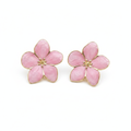 Boucles fleur rose face