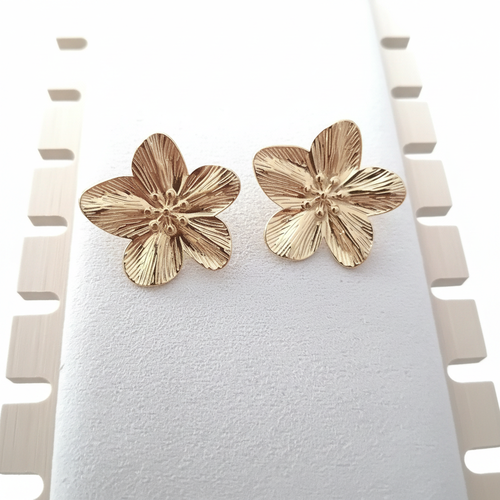 Boucles fleur vue de face