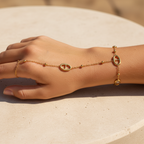 Bracelet bague maille marine - porté lifestyle