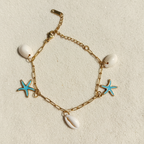 Bracelet coquillages étoiles de mer - fond sable