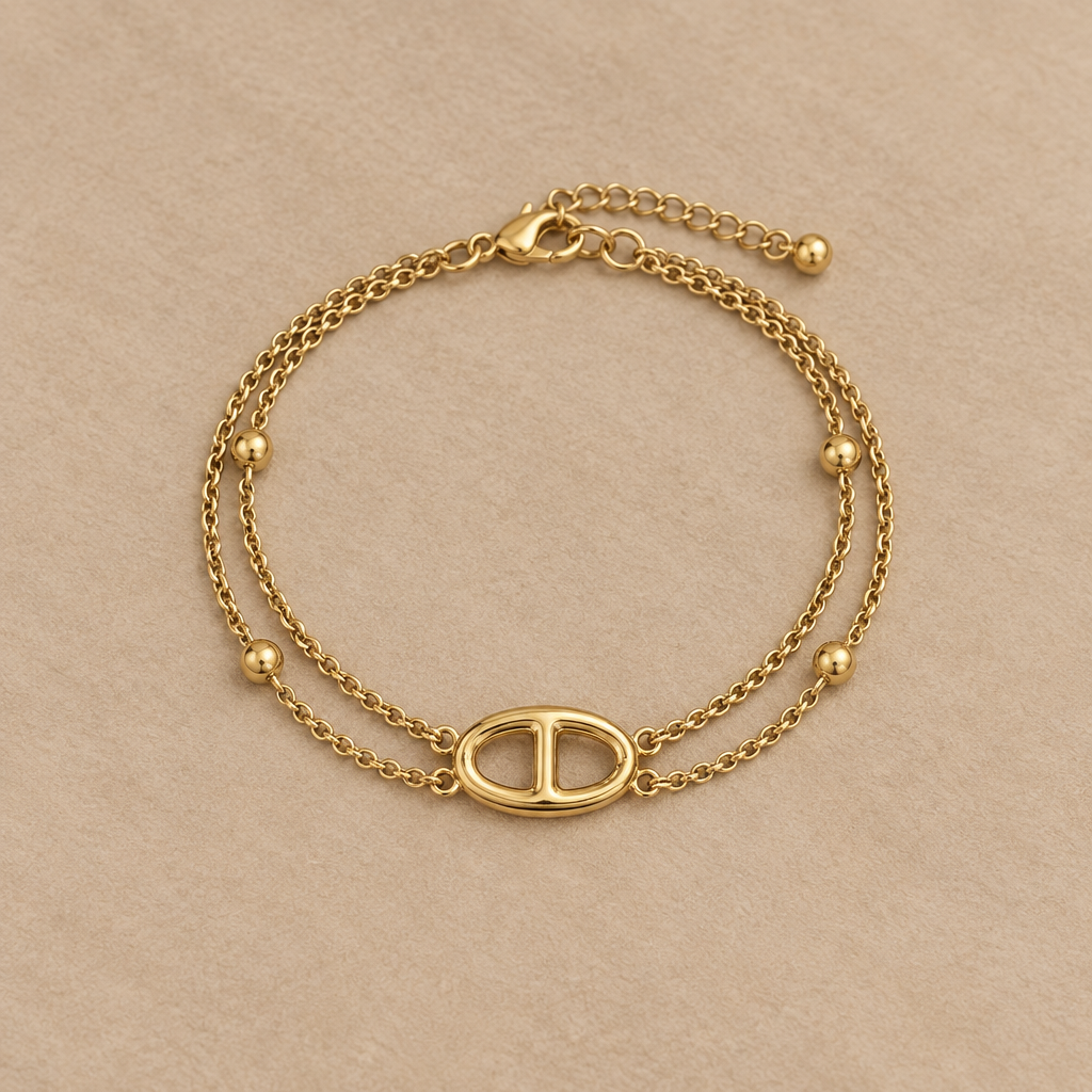 Bracelet double correctement disposé