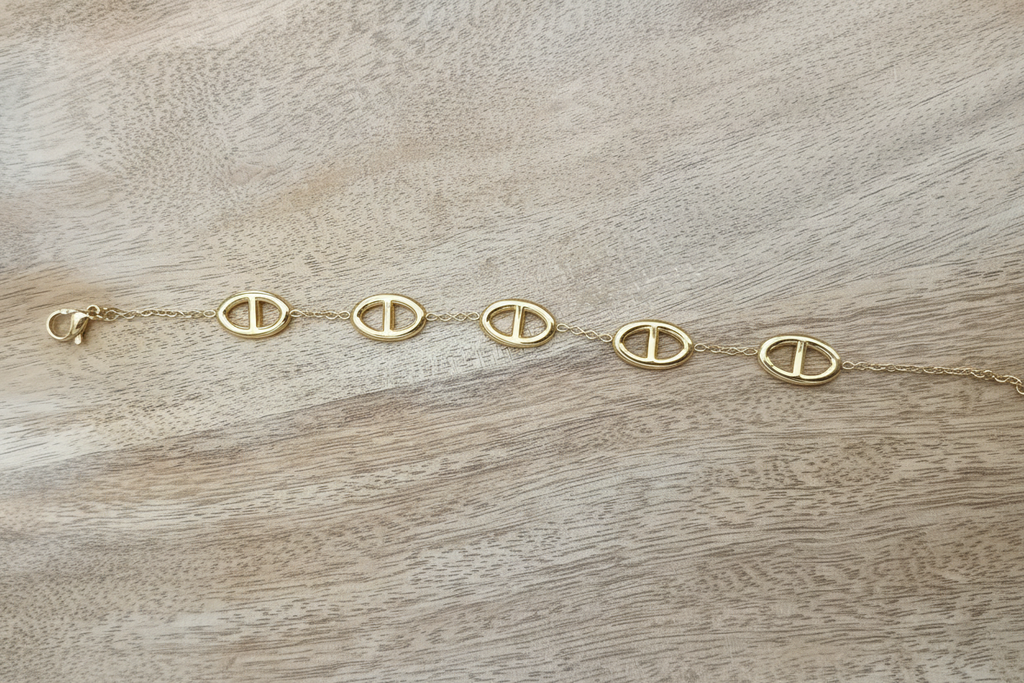 Bracelet maille marine bois netteté améliorée