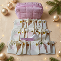 Calendrier de l’Avent dans un décor de Noël beige et doré