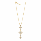 Collier 3 Étoiles Strass - fond blanc