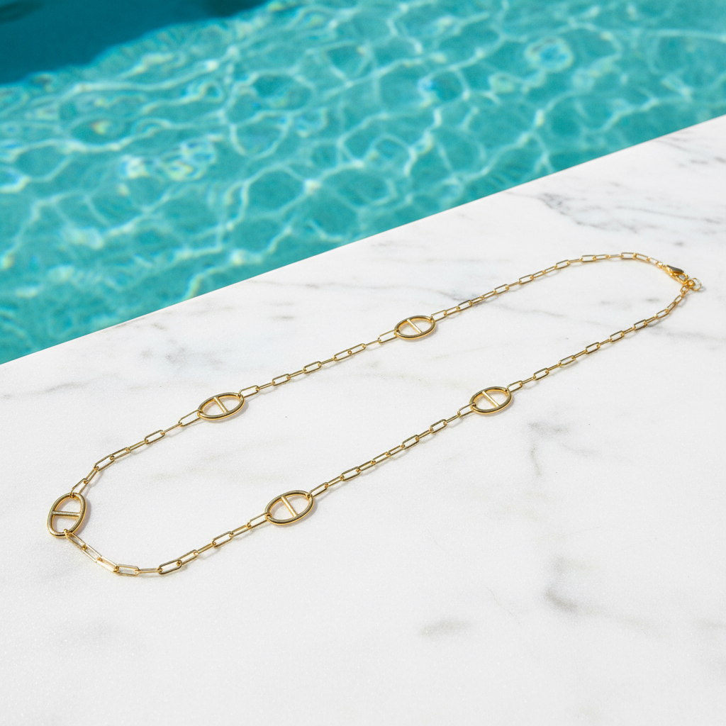 Collier ambiance piscine