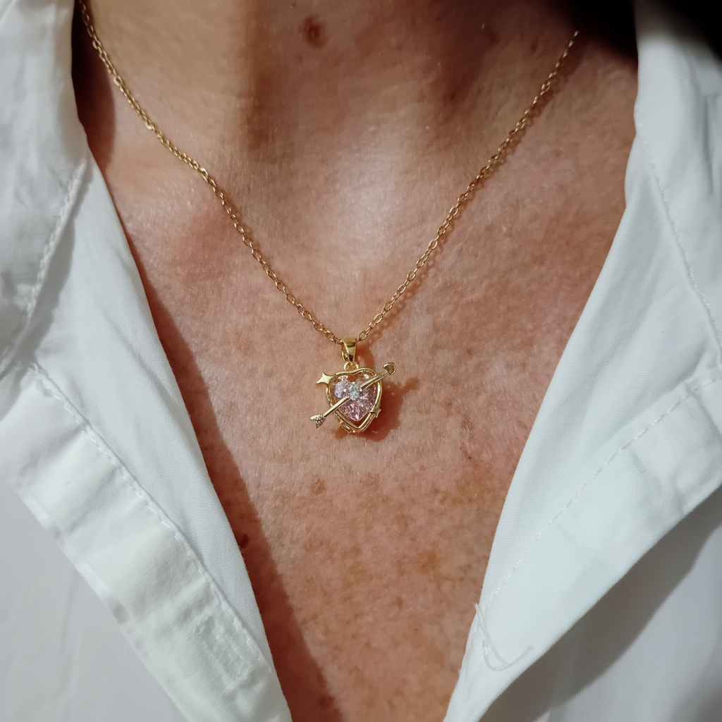 Collier Cœur - photo éclaircie
