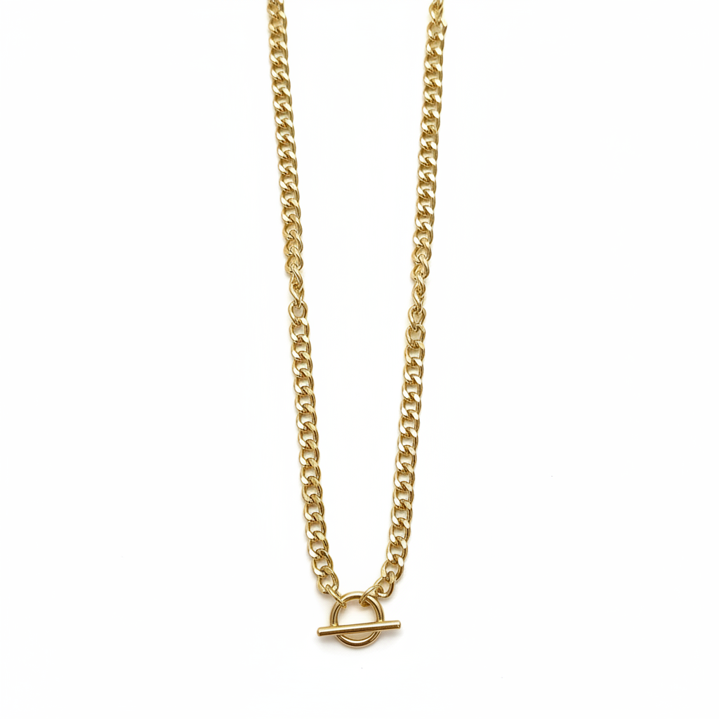 Collier Chaîne Dorée - fond blanc