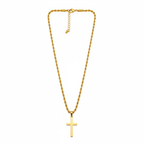 Collier Croix Torsadé - fond blanc