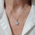 Collier Flocon Cristal - photo éclaircie