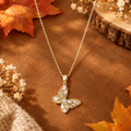 collier pendentif papillon