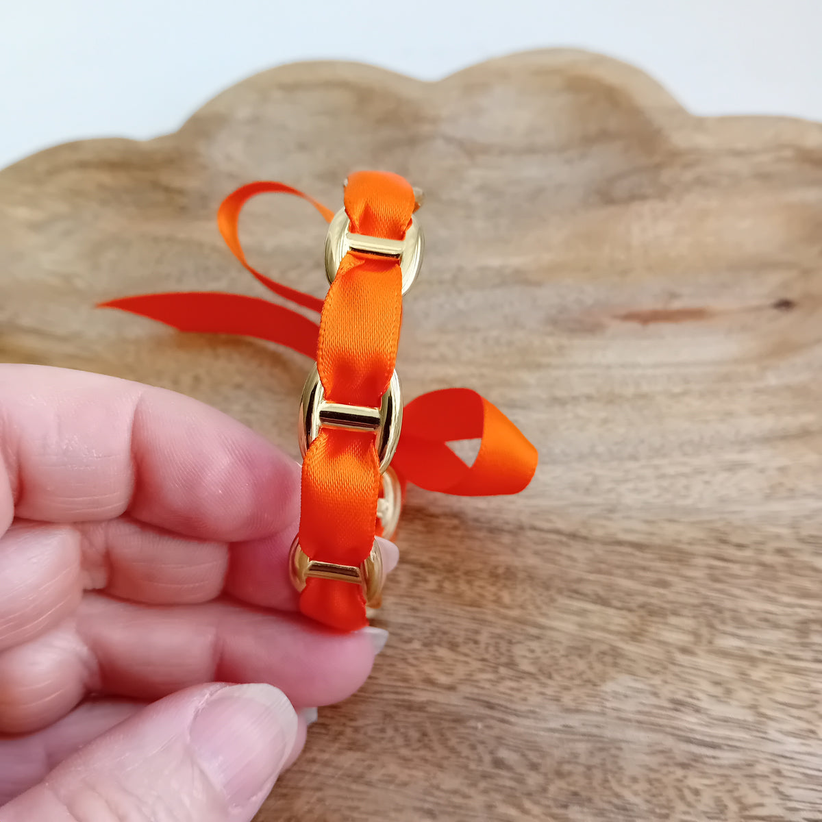 jonc coco ruban orange d'automne